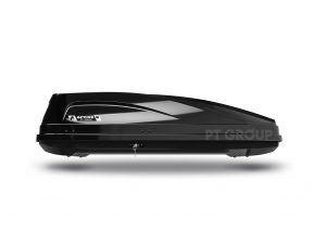 Бокс-багажник на крышу Аэродинамический Black ACTIVE S LUXE " двухстороннее открывание Акриловая крышка