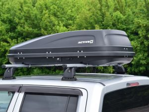 Бокс-багажник на крышу Аэро Black "ACTIVE S" двустороннее открывание