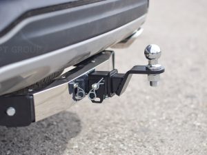 KIA Sorento Prime 2018-2020/ HYUNDAI Santa Fe 2018-2020(съемный квадрат/ с НЕРЖ накладкой)
