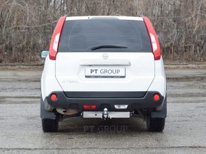 NISSAN X-Trail 2007-2013(съемный квадрат/ с НЕРЖ накладкой)