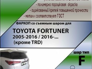TOYOTA FORTUNER 2005-2016 / 2016-...  (кроме TRD)